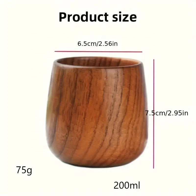 Handmade Wooden Cups Set – Reusable Tea & Coffee Cups